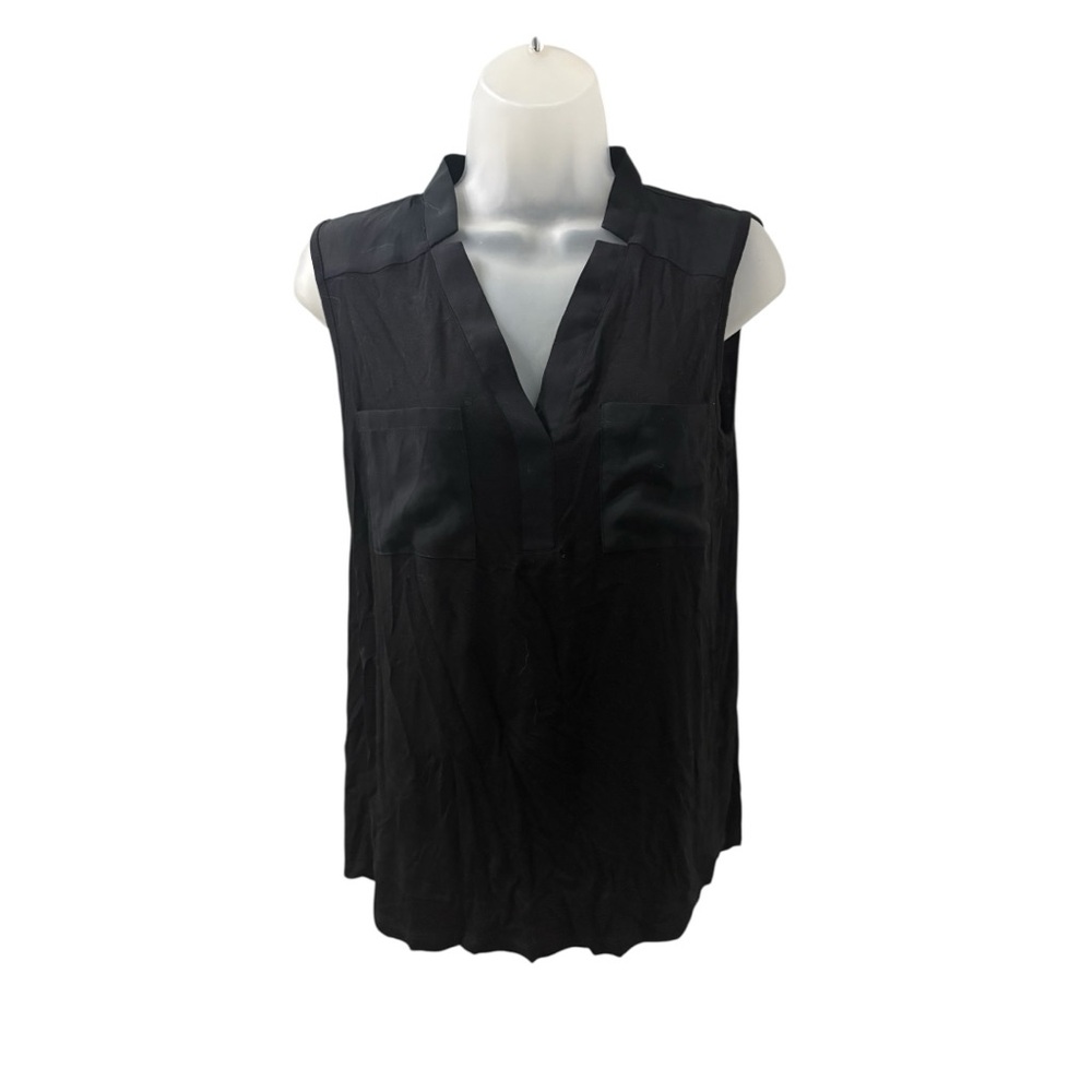 Cable & Gauge Black V-Neck Sleeveless Top - Medium